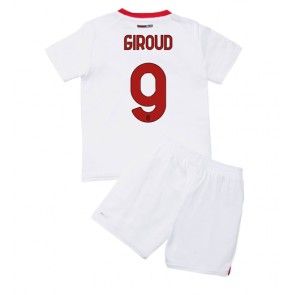 AC Milan Olivier Giroud #9 kläder Barn 2022-23 Bortatröja Kortärmad (+ korta byxor)